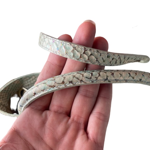 Brahmin Harrison Carryall Python Opal Green Seville Leather Bag - Picture 8 of 9